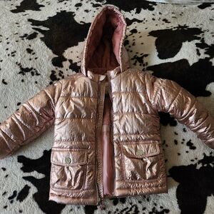 Cat & Jack Shiny Pink Hooded Jacket